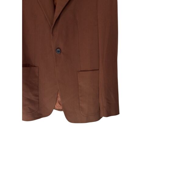 Zara Blazer Mens Brown Preppy Academia Career Office Work Moody Rustic Size 38 - Picture 5 of 13